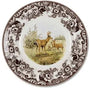 Decorative plate with deer and floral design