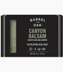 Barrel and Oak Canyon Balsam exfoliating bar soap packaging on a white background