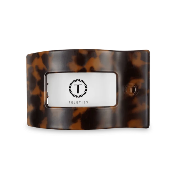 Tortoise Medium Flat Rectangle Hair Clip