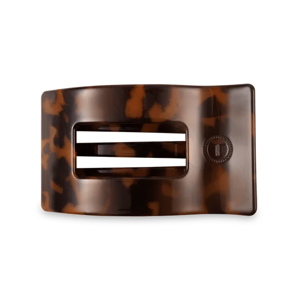 Tortoise Medium Flat Rectangle Hair Clip