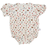 Baby romper with pattern on a white background