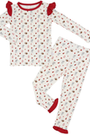 Girls Ruffle Elephant Pom Loungewear Set