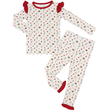 Girls Ruffle Elephant Pom Loungewear Set