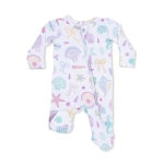 Beach Days - 2 Way Ruffle Back Zipper Footie