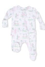 Baby onesie with star pattern on a white background