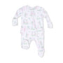 Baby onesie with star pattern on a white background