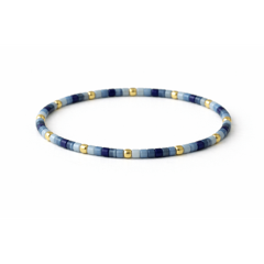 Endless Summer 14K Gold-Filled & Blue Beaded Bracelet - 7"