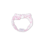 Pink floral headband on a white background