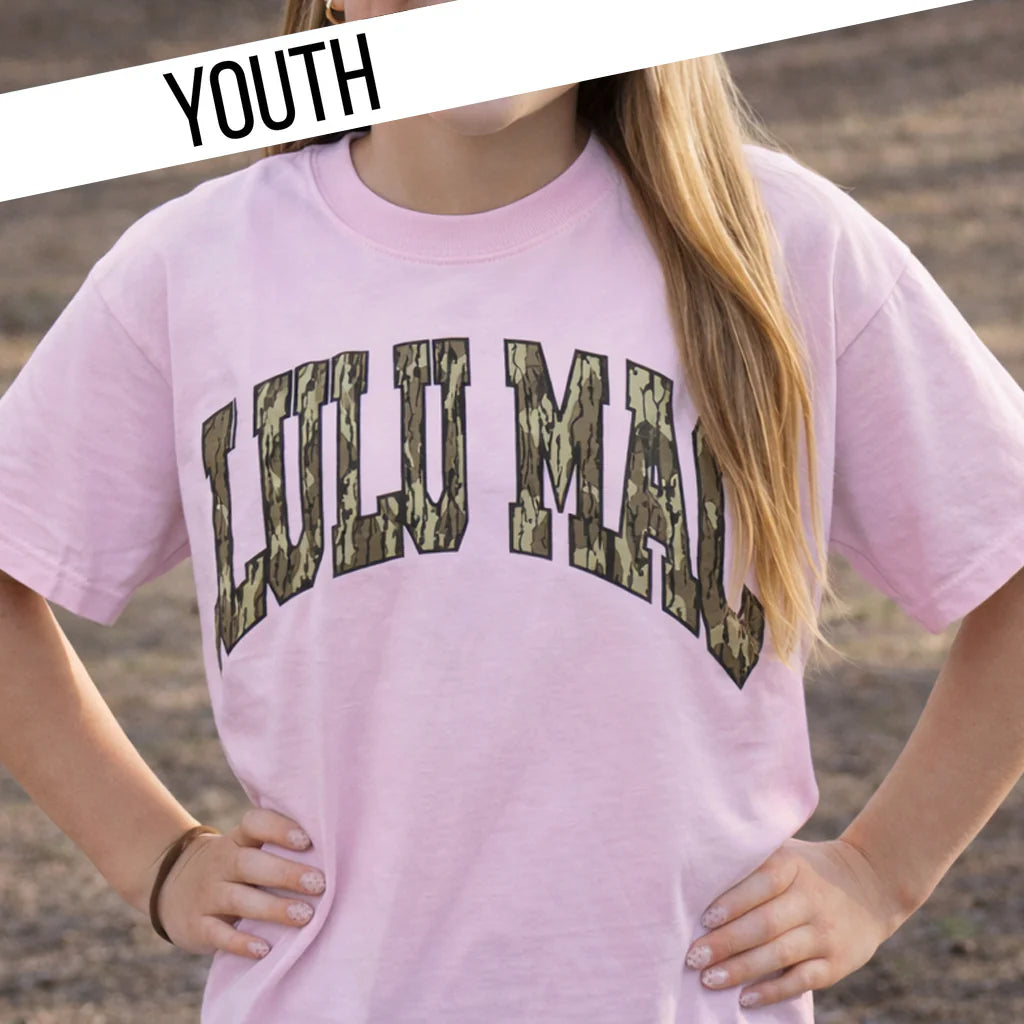 Girlie Girl Original - Lulu Mac Comfort Color Mossy Oak Tee